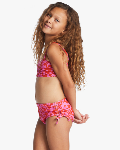 3 Girl's Love Letter Strappy Two Piece Tankini Set Red ABGX200299 Billabong