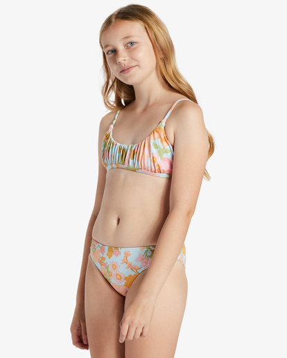 3 Girl's Blown Away Two Piece Bralette Bikini Set Multicolor ABGX200314 Billabong
