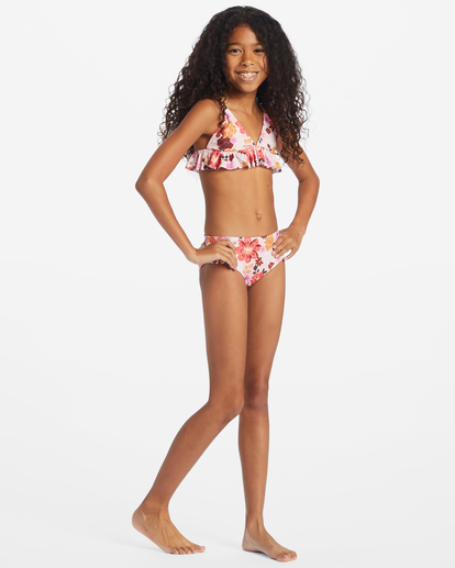 1 Girl's A Dream Away Ruffle Tri Set Bikini Set Multicolor ABGX200333 Billabong