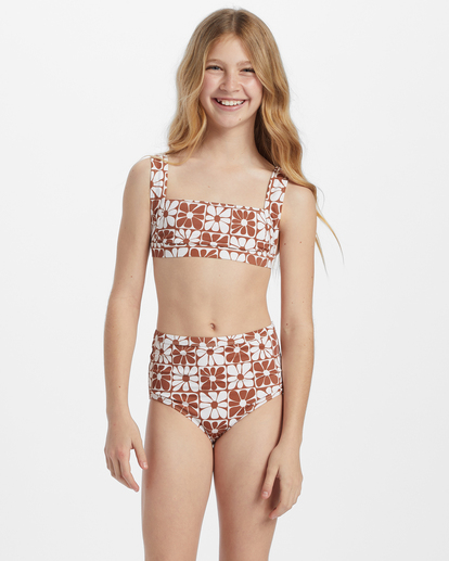 0 Girl's A Flower For You Tank Brown ABGX200340 Billabong