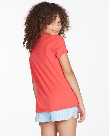 2 Girls' Lazy Day Boyfriend T-Shirt Red ABGZT00274 Billabong