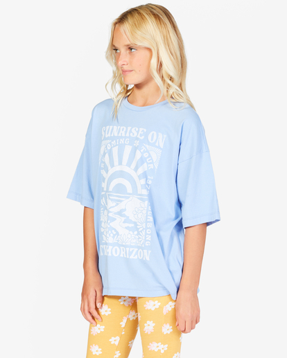 1 Girls' Sunrise Horizon Boyfriend T-Shirt Blue ABGZT00286 Billabong