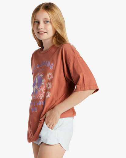 1 Girl's Sunshine Roses T-Shirt Pink ABGZT00412 Billabong