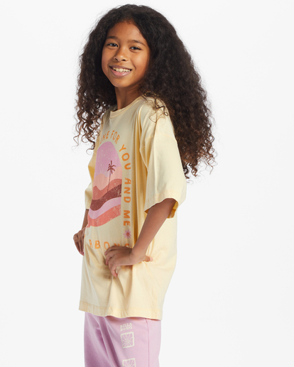 1 Girl's Golden Hour T-Shirt Yellow ABGZT00445 Billabong
