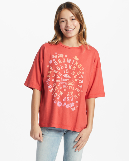 0 Girl's Good Vibes T-Shirt Red ABGZT00446 Billabong