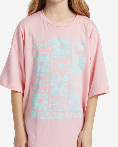 3 Girl's Flower Power T-Shirt Pink ABGZT00471 Billabong