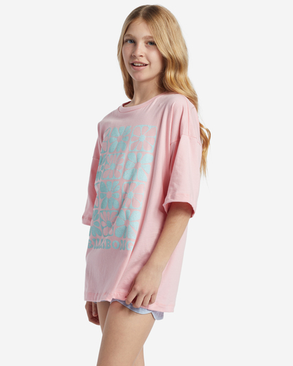1 Girl's Flower Power T-Shirt Pink ABGZT00471 Billabong