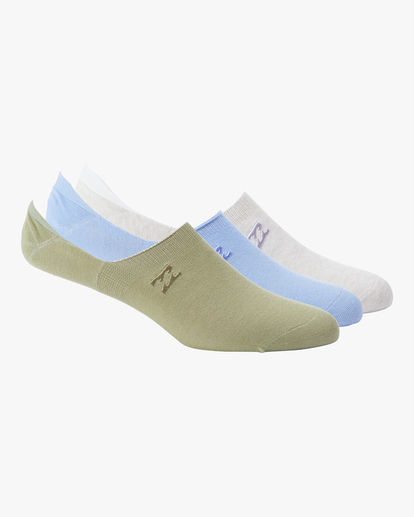 0 3-Pack Core No Show Socks Blue ABJAA00149 Billabong