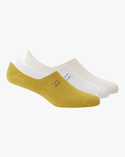 0 3-Pack Core No Show Socks Pink ABJAA00149 Billabong