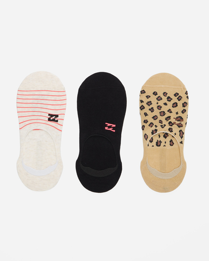 3-Pack Safari Nights No Show Socks | Billabong