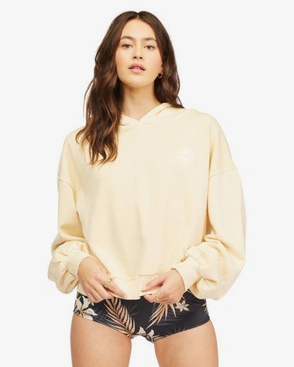 Yellow pullover hot sale hoodie women's