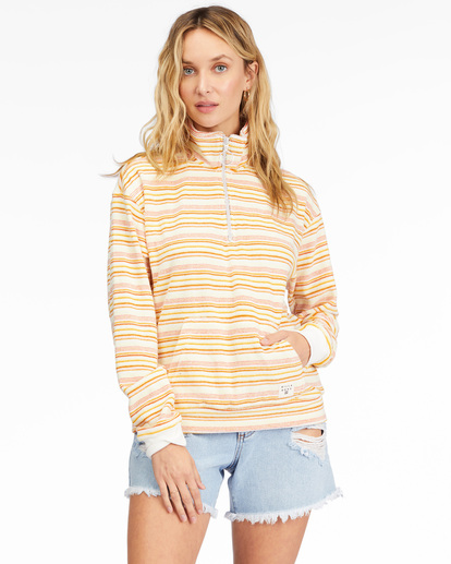 0 Retro Summer Mock Neck Half-Zip Sweatshirt Green ABJFT00263 Billabong