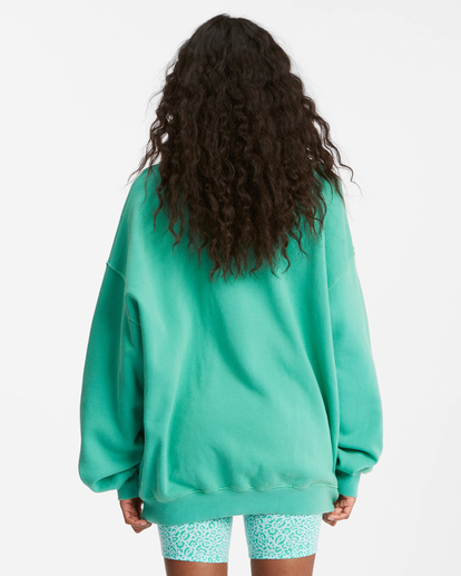 2 Ride In Oversized Crewneck Sweatshirt Green ABJFT00281 Billabong