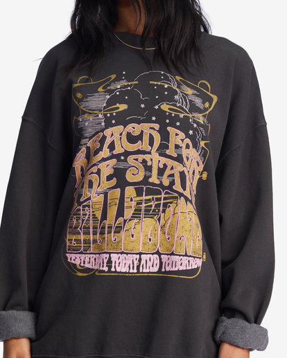 3 Ride In Oversized Crewneck Sweatshirt Black ABJFT00281 Billabong