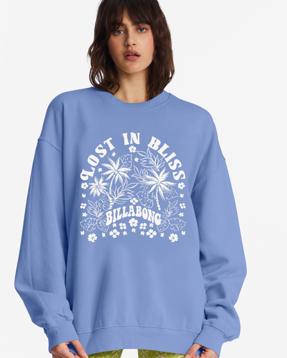 3 Ride In Oversized Crewneck Sweatshirt Purple ABJFT00281 Billabong