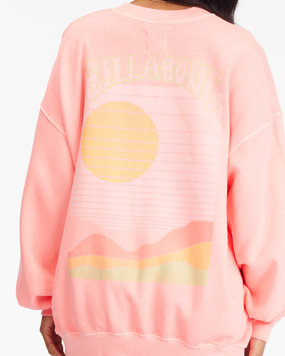 3 Ride In Oversized Crewneck Sweatshirt Orange ABJFT00281 Billabong