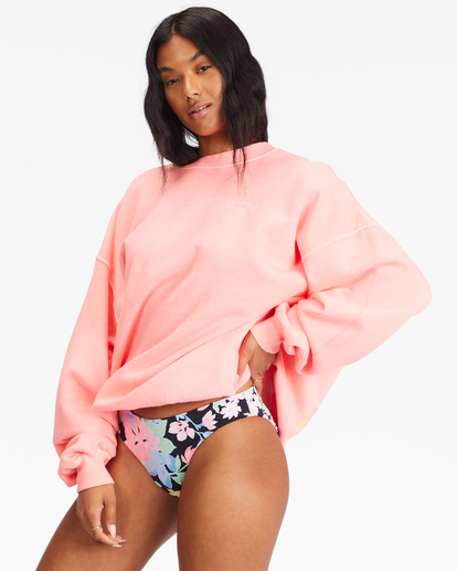 0 Ride In Oversized Crewneck Sweatshirt Orange ABJFT00281 Billabong