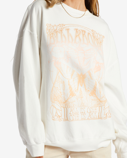 3 Ride In Oversized Crewneck Sweatshirt White ABJFT00281 Billabong