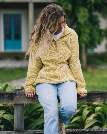 0 A/Div Boundary Mock 3 Half-Zip Pullover Sweatshirt Green ABJFT00287 Billabong