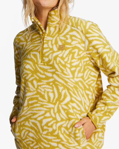 4 A/Div Boundary Mock 3 Half-Zip Pullover Sweatshirt Green ABJFT00287 Billabong