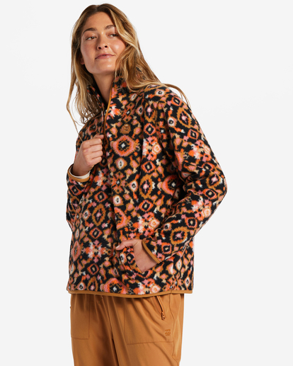 2 A/Div Boundary Mock 3 Half-Zip Pullover Sweatshirt Pink ABJFT00287 Billabong