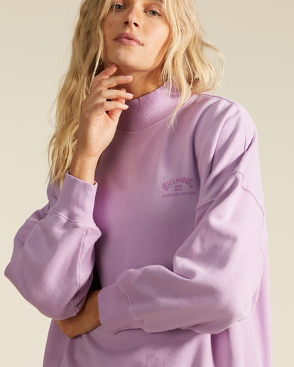 3 A/Div Canyon Mock Neck Sweatshirt Purple ABJFT00293 Billabong