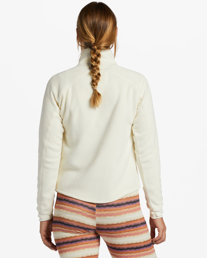2 A/Div On The Slopes Half-Zip Mock Neck Fleece Pullover White ABJFT00298 Billabong
