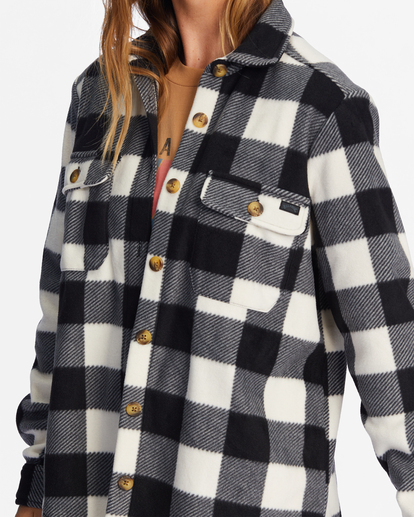 3 A/Div Forge Fleece Flannel Shacket White ABJFT00300 Billabong