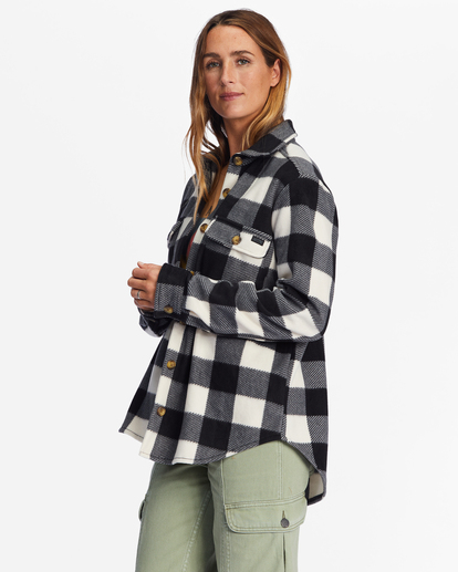 1 A/Div Forge Fleece Flannel Shacket White ABJFT00300 Billabong