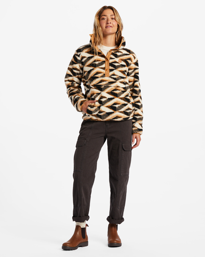 2 Switchback - Fleecejacke mit Stehkragen für Frauen Beige ABJFT00410 Billabong