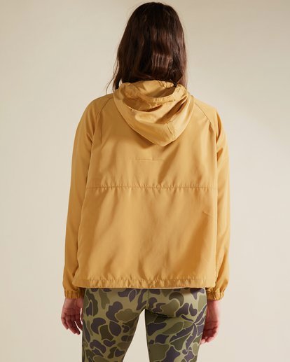 3 A/Div Trail Along Anorak Pullover Jacket Yellow ABJJK00142 Billabong
