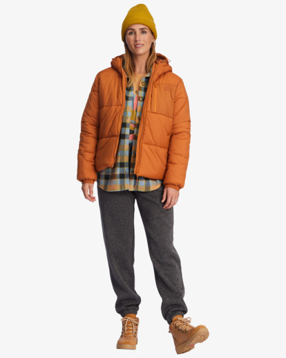 4 A/Div Transport Puffer 3 Hooded Zip-Up Jacket Multicolor ABJJK00167 Billabong