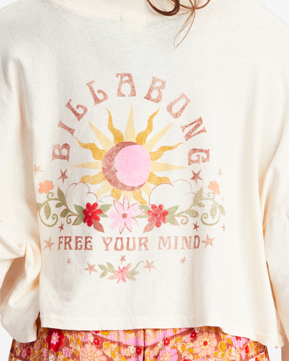 4 Beach Boyfriend Long Sleeve Crop Top White ABJKT00282 Billabong