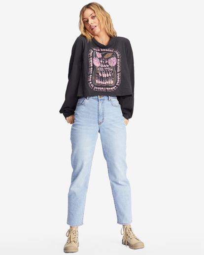 1 Beach Boyfriend Long Sleeve Crop Top Black ABJKT00282 Billabong