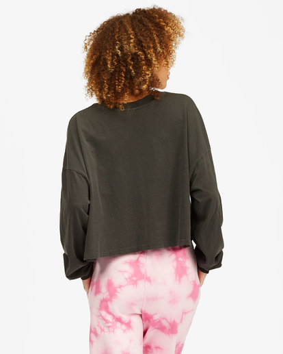 4 Beach Boyfriend Long Sleeve Crop Top Black ABJKT00282 Billabong