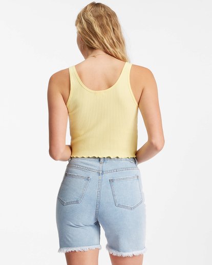 3 Notch Tank Ribbed Tank Top Yellow ABJKT00304 Billabong