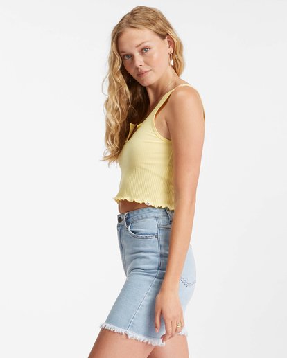 2 Notch Tank Ribbed Tank Top Yellow ABJKT00304 Billabong