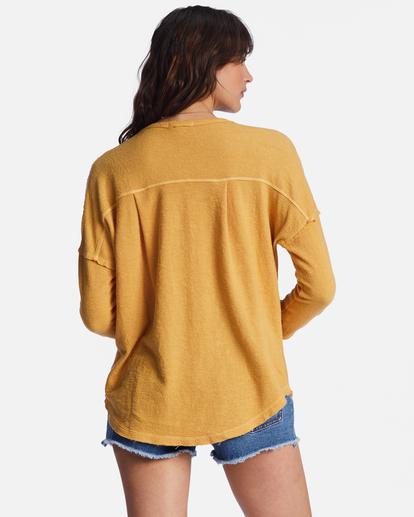 2 New Anyday Henley Top Yellow ABJKT00307 Billabong