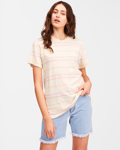 1 Take A Trip Striped T-Shirt White ABJKT00310 Billabong