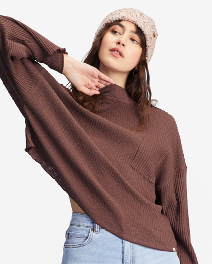 4 The Saturday Tee Knit Top Brown ABJKT00382 Billabong