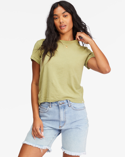 1 Better Then Basic Short Sleeve T-Shirt Green ABJKT00396 Billabong