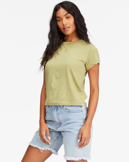 2 Better Then Basic Short Sleeve T-Shirt Green ABJKT00396 Billabong
