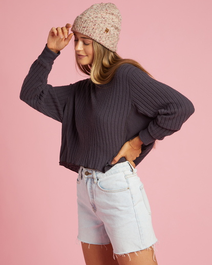 3 Cozy Falls Hooded Long Sleeve Top Black ABJKT00420 Billabong