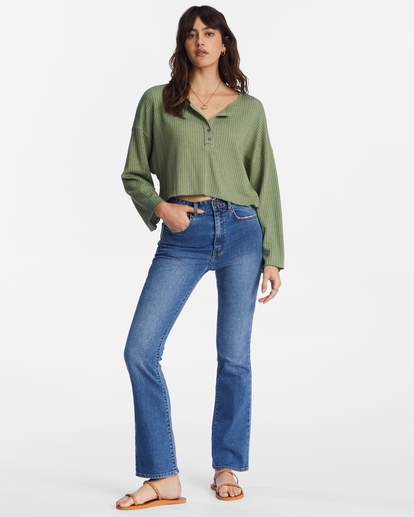 1 Come Again Cozy Lounge Top Green ABJKT00436 Billabong