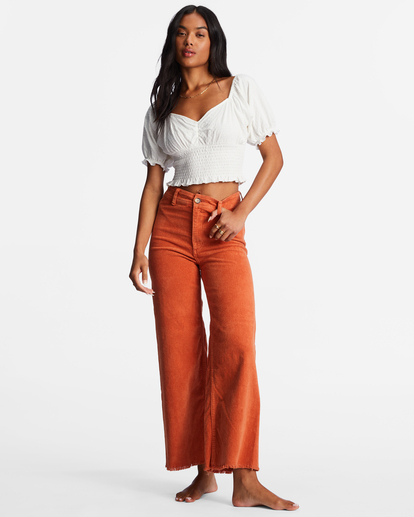 2 Love Song Puff Sleeve Top White ABJKT00441 Billabong