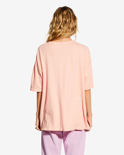 1 Billabong x Smiley True Boy - Übergroßes T-Shirt für Frauen Rosa ABJKT00455 Billabong