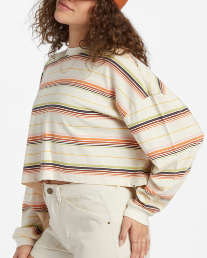 3 Beach Boyfriend Stripe Top White ABJKT00520 Billabong