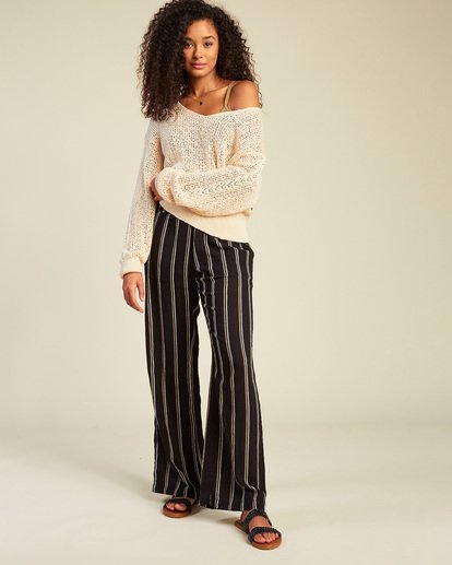 0 New Waves 2 Elastic Waist Pants Black ABJNP00127 Billabong