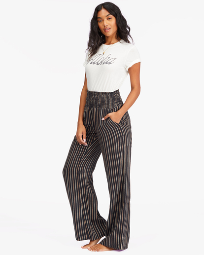 1 New Waves 2 Elastic Waist Pants Black ABJNP00127 Billabong
