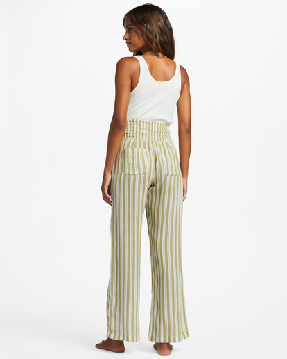 3 New Waves 2 Elastic Waist Pants Green ABJNP00127 Billabong
